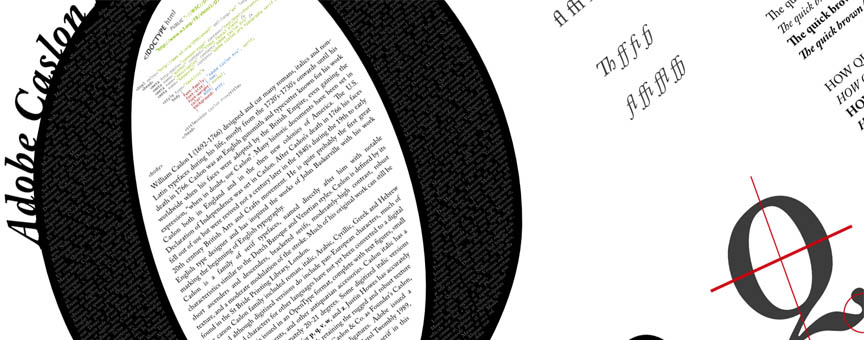 Adobe Caslon Pro specimen design